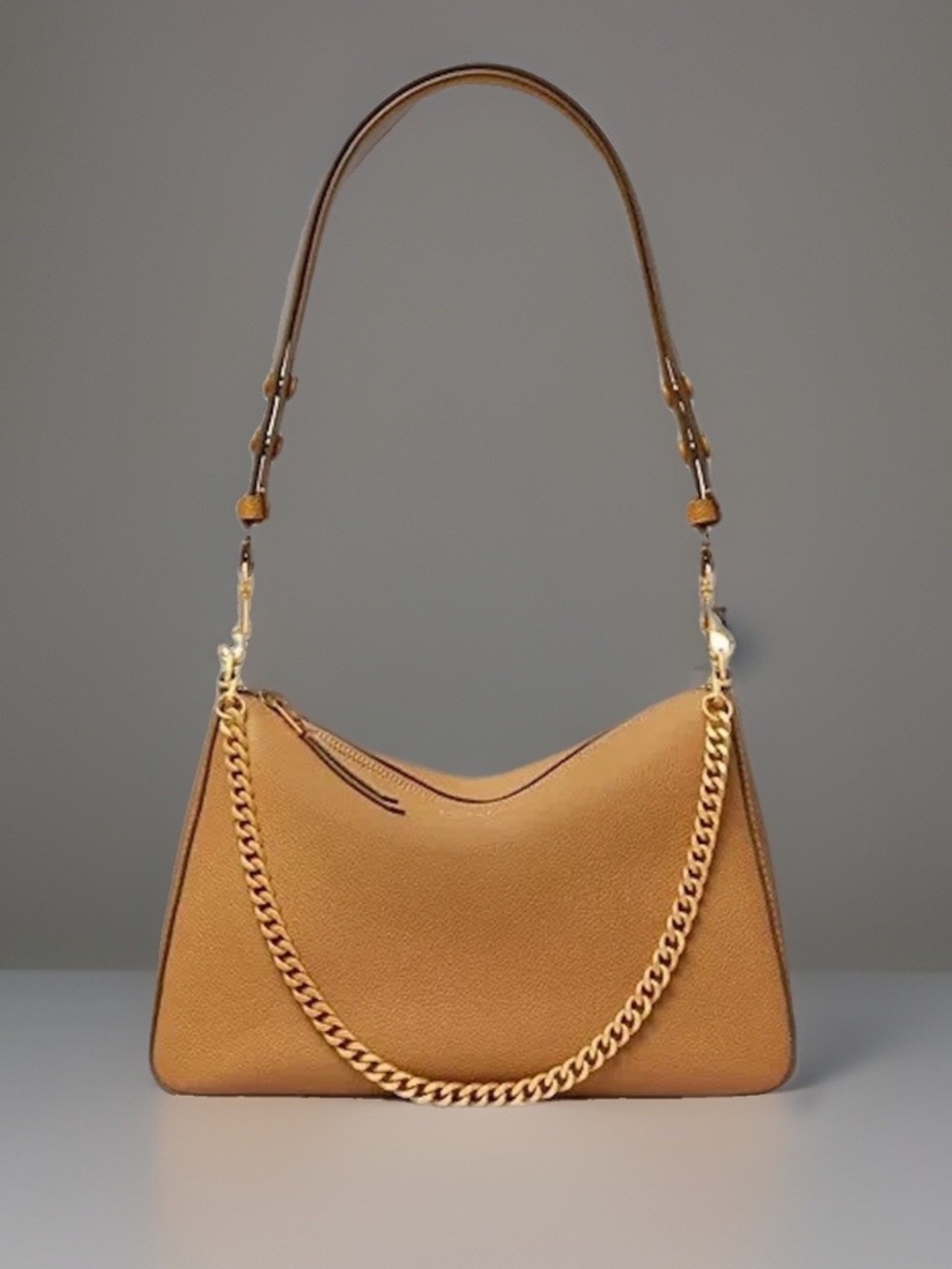 NEW TORY BURCH PERRY SHOULDER CROSSBODY BAG LEATHER autumn brown